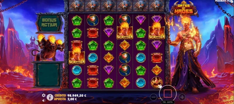 Para jugar Gates of Hades demo puedes hacerlo en tu casino online de confianza antes de jugar con dinero real, o en www.casasdeapuestas.com/tragaperras/gates-of-hades/