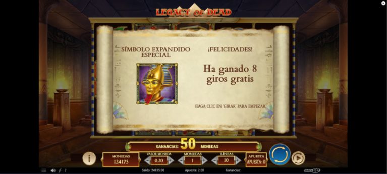 Legacy of Dead Slot, Demo y Review completa