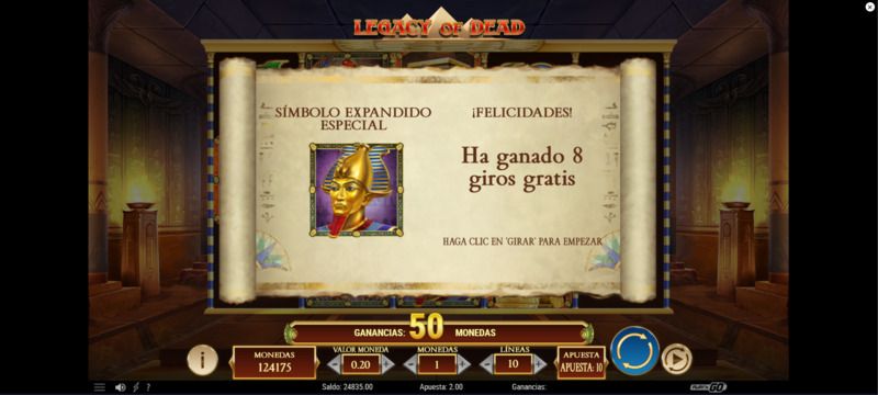 Legacy of The Dead slot demo está disponible en nuestra sección de tragaperras de casasdeapuestas.com