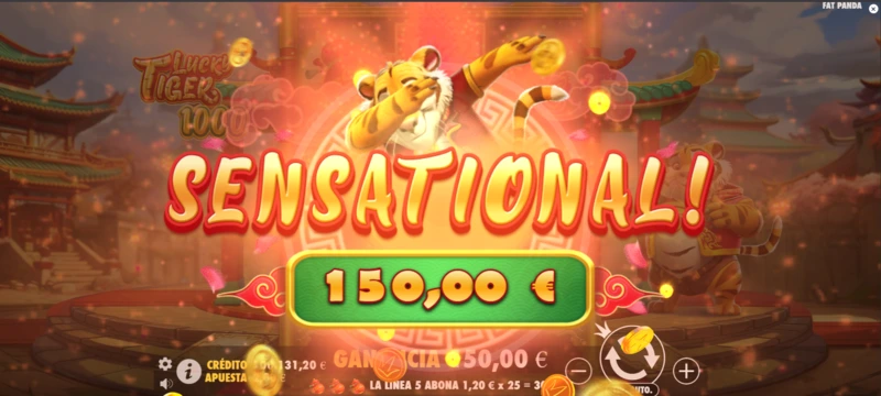 Lucky Tiger 1000 tiene los mismos big win que en su versión anterior, pero un top win mayor.