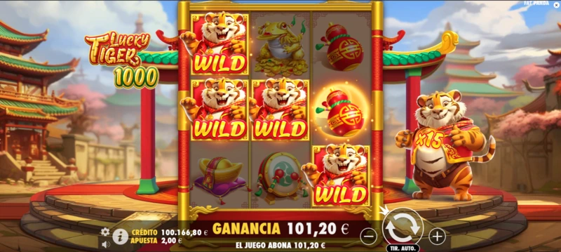 Jugar Lucky Tiger 1000 demo gratis sin registro es viable en nuestro catálogo de tragaperras gratuitas.