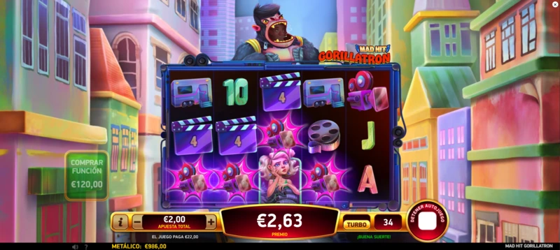 Demo gratis Mad Hit Gorillatron en nuestra reseña de slot.