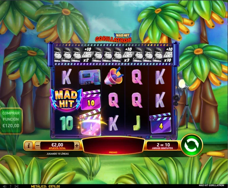 Jugar Mad Hit Gorillatron gratis online es posible gracias a la versión demo de la tragamonedas.