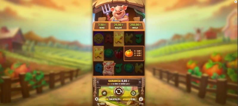 Pig Farm volatility es media-alta, pero en los casinos online de España es común encontrarse la versión de volatilidad media o media-baja.