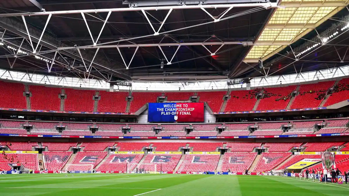 El estadio de Wembley preparado para la final de los playoffs Championship 2024