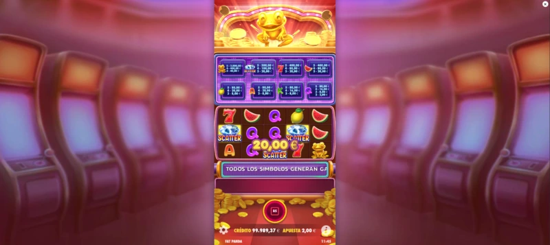 Wealthy Frog slot gratis disponible como demo en diferentes casinos online. Además, siempre podrás jugarla sin registro en nuestra página de tragaperras.
