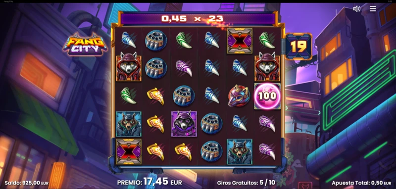 La demo slot Fang City tiene una fase bonus progresivas con un multiplicador base acumulativo.
