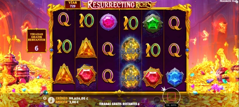 Jugar Resurrecting Riches gratis es una buena idea antes de apostar dinero real para conocer sus mecánicas.