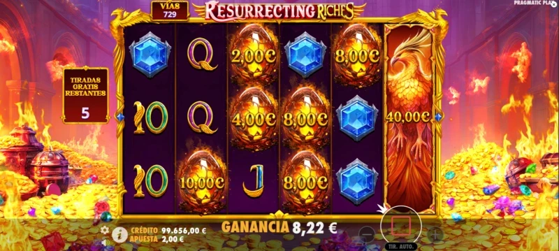 Tienes Resurrecting Riches review disponible junto con su demo en CasasDeApuestas.com