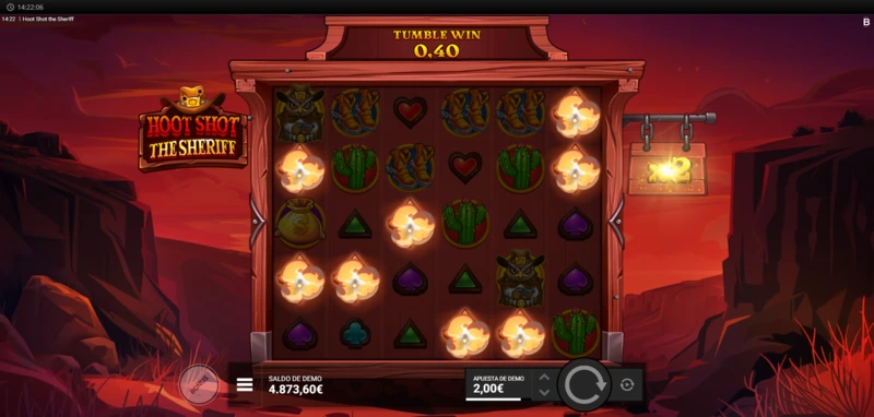 Slot Hoot Shot the Sheriff para jugar gratis en CasasDeApuestas.com sin registro ni depósito.