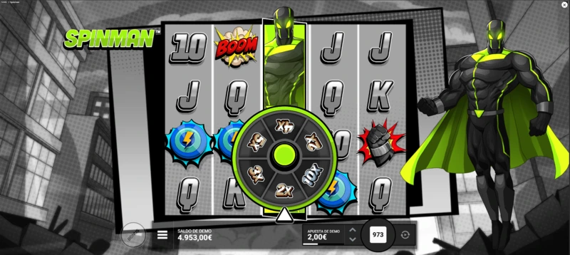 Spinman Hacksaw Gaming es una tragaperras de superhéroes original que tiene a Spinman como personaje principal.
