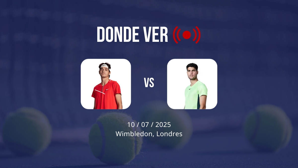 Taylor Fritz vs Carlos Alcaraz hoy en Wimbledon: horario, canal de TV y cómo ver en directo