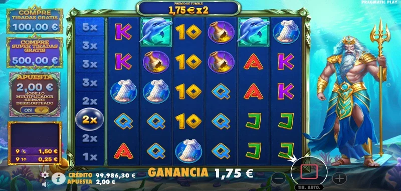 Jugar gratis a Waves of Poseidon es posible en portales como este sin necesidad de registro.
