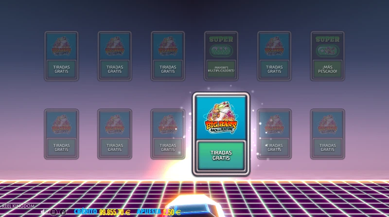 Los modificadores no son acumulables como en otros Big Bass pero sí que puedes lograrlos todos si consigues elegir el modificador Mega.