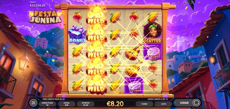 Las animaciones de las 50 líneas de juego son impresionantes a nivel visual, siendo protagonistas sus animaciones de luces tan dinámicas.