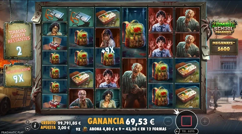 En la fase de bonus tendremos un multiplicador con cada línea ganadora.