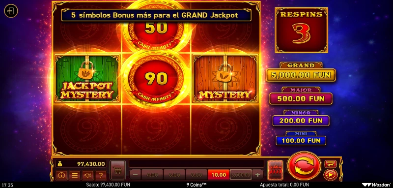 Los símbolos especiales son parte del atractivo en esta slot bar de 3x3 con una única línea de premio.