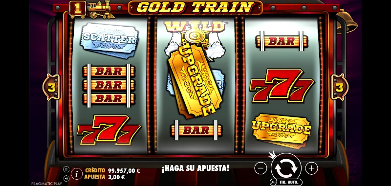 El ticket dorado es una figura con función que añade nuevos vagones, es decir, más premios en efectivo que recoger en el momento que activemos el bonus.