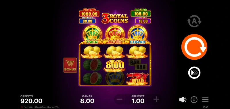Las combinaciones en el juego base son la forma de lograr premios antes de entrar al bonus con símbolos en efectivo.