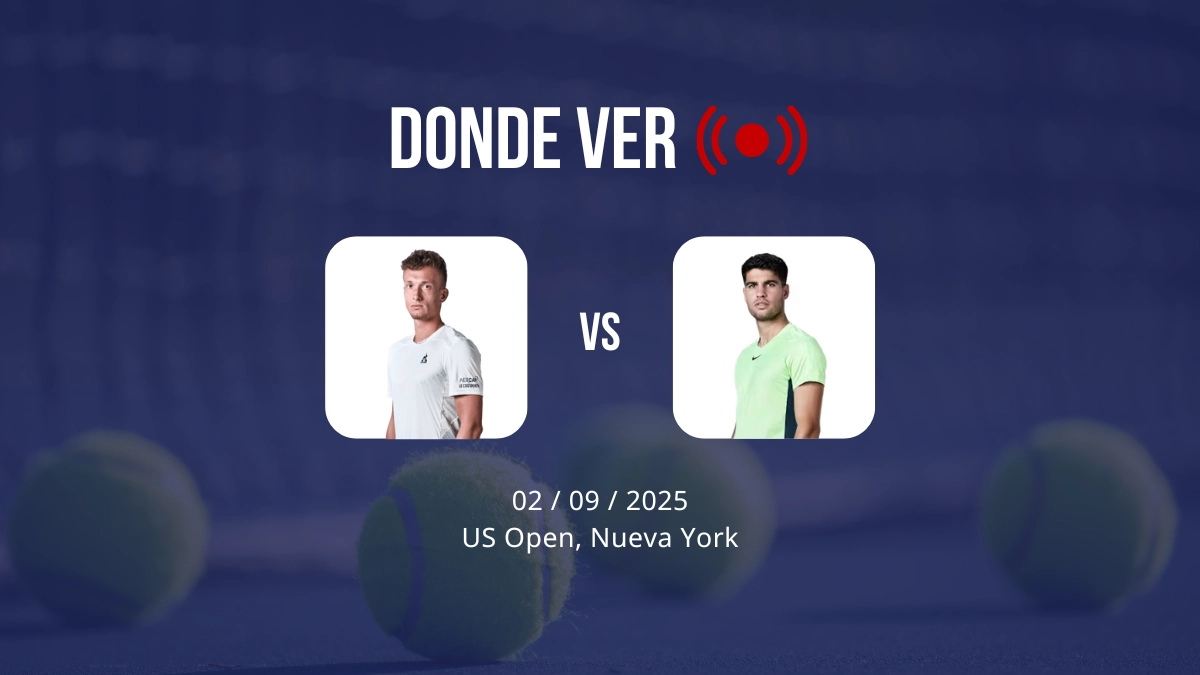 Jirí Lehecka vs Carlos Alcaraz hoy en el US Open: horario, canal de TV y cómo ver en directo