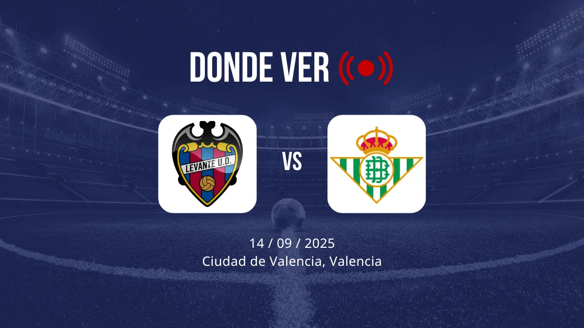 Levante vs Betis: Alineaciones, horario y dónde ver