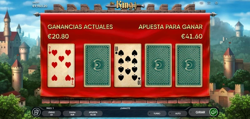 Juega al doble o nada tras cada recompensa lograda para aumentar tu premio a riesgo de perderlo por completo.
