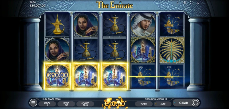 La volatilidad media-baja de este simulador de slot es un atractivo para jugadores que buscan jugar tiradas de 5 céntimos con todas sus líneas activas.