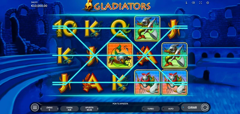 Tenemos un tablero 5x3 con 21 líneas flexibles que podremos ajustar antes y después de un spin.