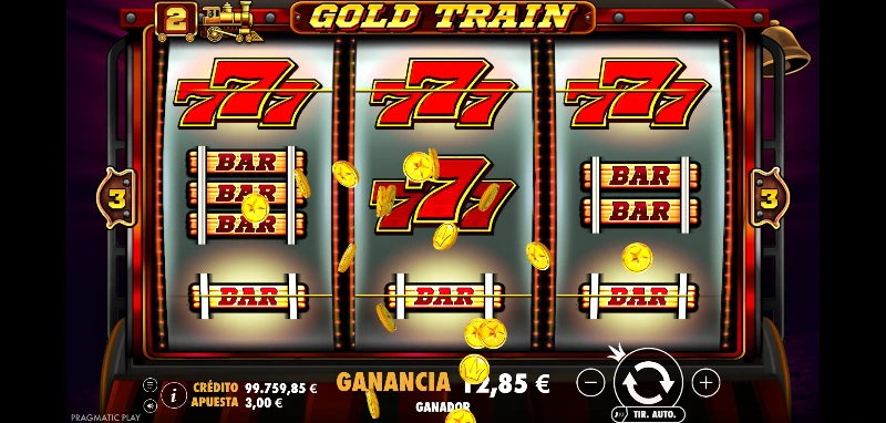 El sistema de 3 líneas fijas hace que las combinaciones posibles sean solo en horizontal, pero otorgando premios en muchas casos con solo 2 figuras alineadas desde el carrete izquierdo.