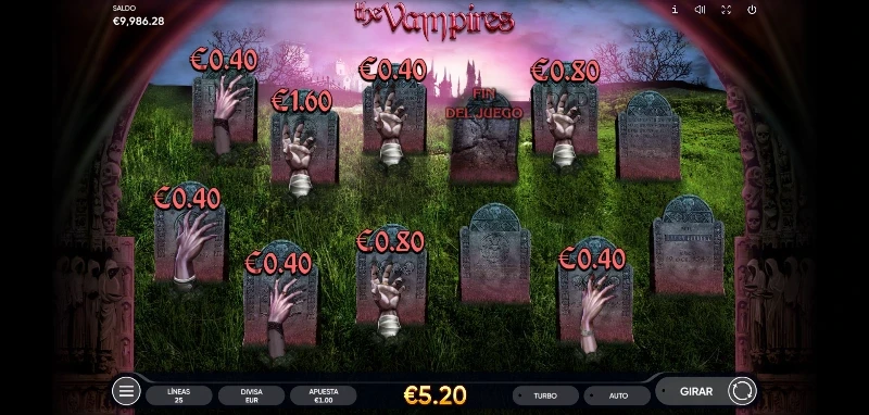 La fase bonus del cementerio será un minijuego de pick & win con 12 tumbas de las cuales alrededor de 9 tendrán premios en efectivo.