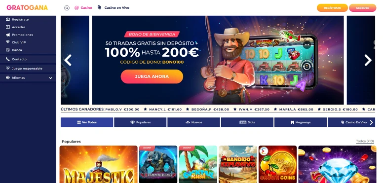 gratogana 50 tiradas gratis