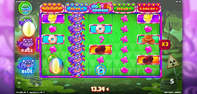 Es una slot con una mecánicas de pilares o Pot Mechanic que ofrece 3 fases especiales que pueden activarse solas, por parejas o las tres a la vez.