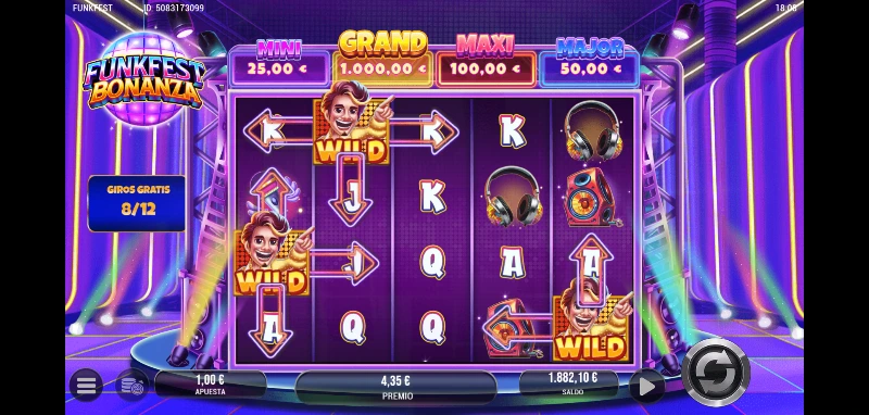La slot Funkfest Bonanza ofrece un sistema de juego tradicional y de corte clásico con buenas funciones especiales implementadas.
