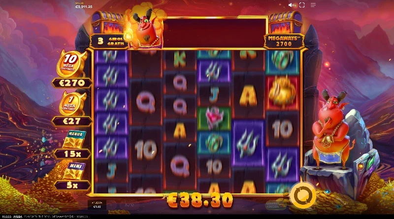 Podremos comprar el bonus pagando x80 nuestra base bet o a través de un RNG cada vez que aparezca la figura del diablo.