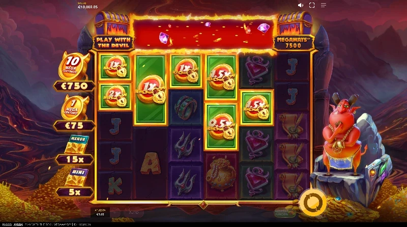 Tenemos un grid 6x2 o máximo 6x7 debido a la mecánica Megaways de Big Time Gaming ofreciendo hasta 117.649 líneas de premio.