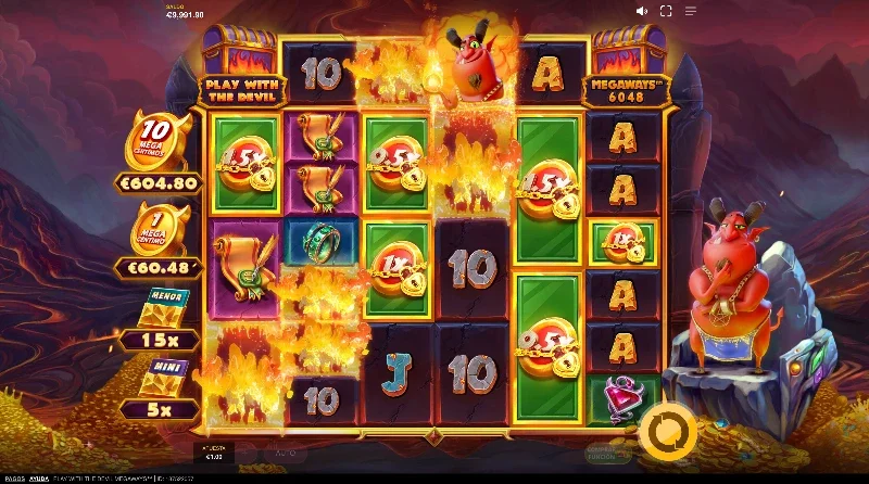 La ambientación temática es un infierno de estilo de dibujos animados con el Diablo como personaje central que nos acompañará tanto al lado del tablero, como dentro del mismo actuando como figura recolectora.