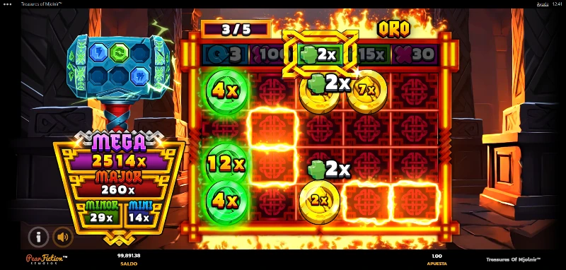 Durante el bonus de regiros tendremos entre 3 y 6 respins no reiniciables con premios instantáneos de hasta x100 la apuesta y un total de 5 funciones especiales solo de bonus.