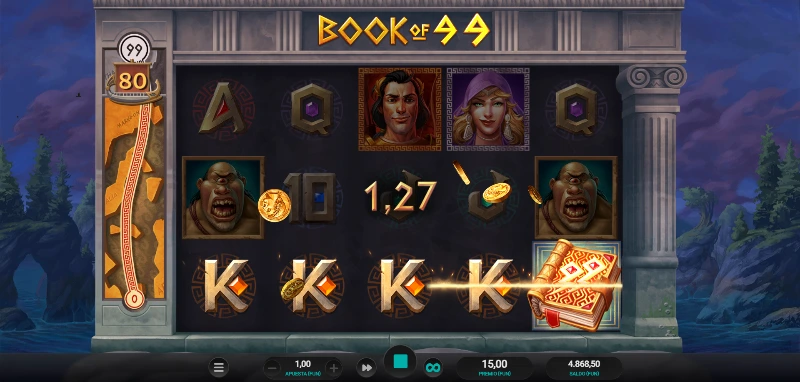 El rango de precios va desde x0.50 y hasta x500 nuestra apuesta siendo el mayor premio una línea completa de la figura del héroe.