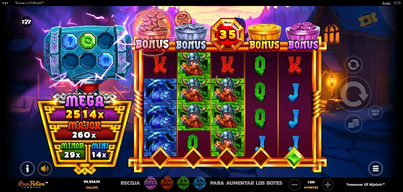 El estilo 3D del juego tiene un fantástico juego de detalles y alto contraste que capta la atención si nunca has jugado a una slot de PearFiction.