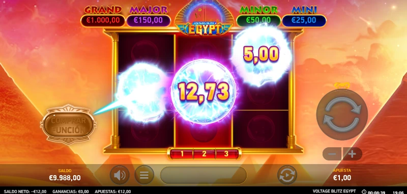 En la función bonus jugamos con una mecánica Hold & Win que permite regiros reiniciables mientras recolectamos premios instantáneos y jackpots.