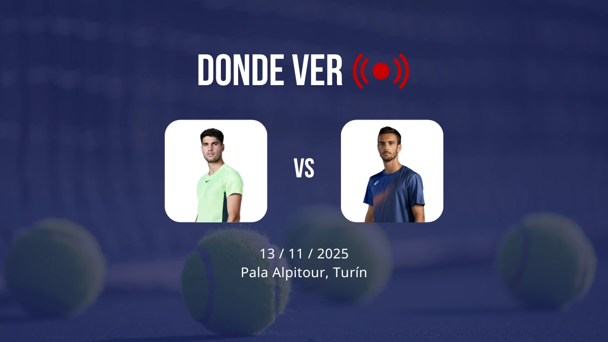 Carlos Alcaraz vs Lorenzo Musetti hoy en las Finales ATP: horario, canal de TV y cómo ver en directo