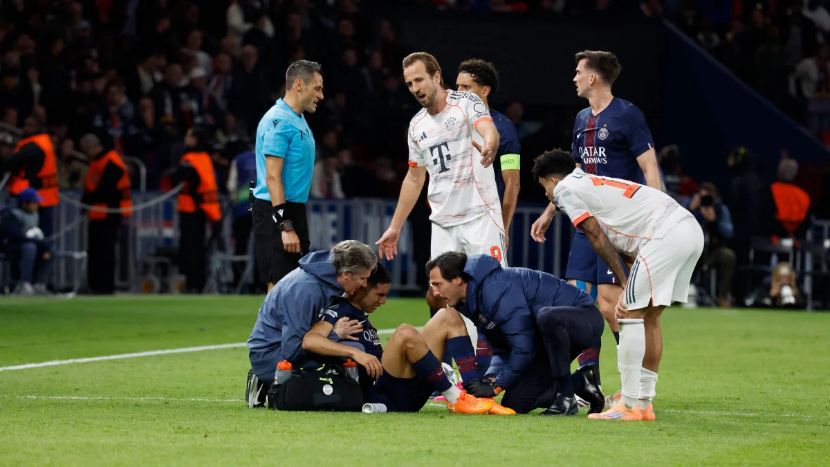 Drama en el PSG: Dembélé aguantó 24 minutos y Hakimi se marchó entre lágrimas