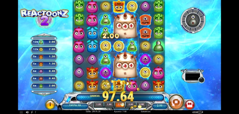 El juego no tiene free spins ni regiros, sino una bonificación alternativa a las que conocemos en las slots tradicionales.