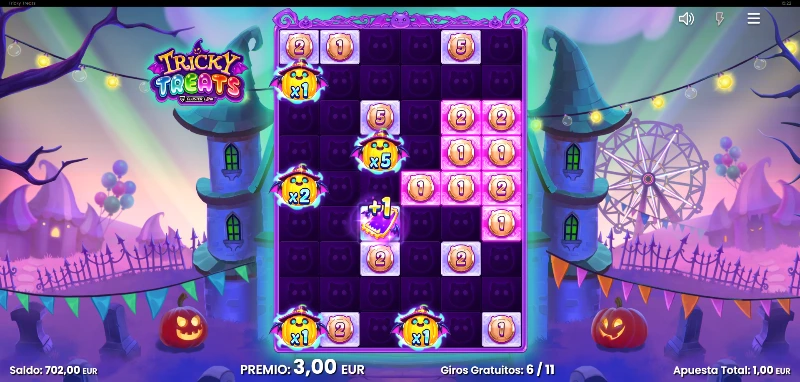 Los comodines sirven para crear clusters en el bonus, además aplicarán su multiplicador si forman parte de uno al premio en efectivo que recojamos.