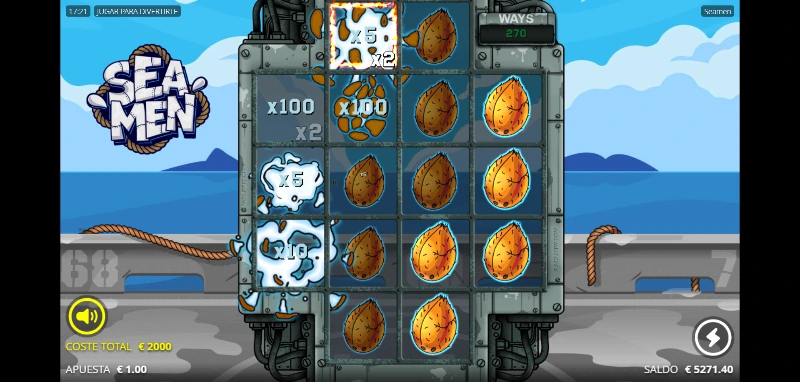 Existen tres tipos de bombas en el juego: cocos, bombas en cruz y minas navales.