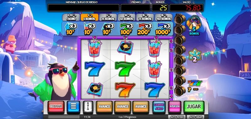 El retorno varía según nuestra apuesta, creciendo de forma directamente proporcional con nuestras apuestas.