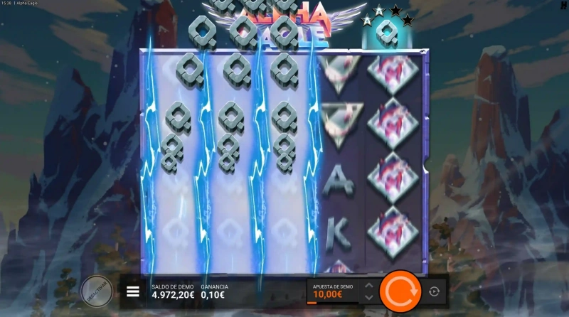 Los carretes pueden ocupar un cuarto por cada estrella que aparezca en la parte superior del tablero cuando comienza la función S'n'S.