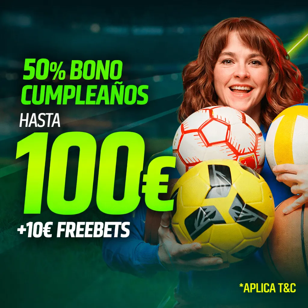 Bono de cumpleaños en Sol Casino: 50% hasta 100€ + 10 Freebets
