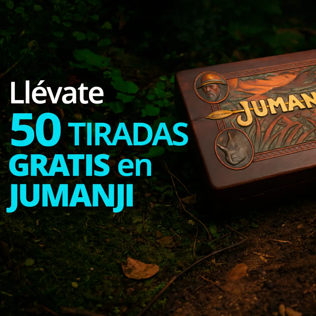 50 Tiradas sin depósito en Jumanji por verificar tu cuenta
