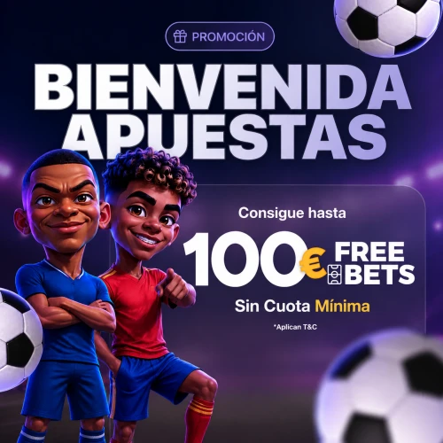 Bienvenida en apuestas: 50% en Freebets hasta 100€